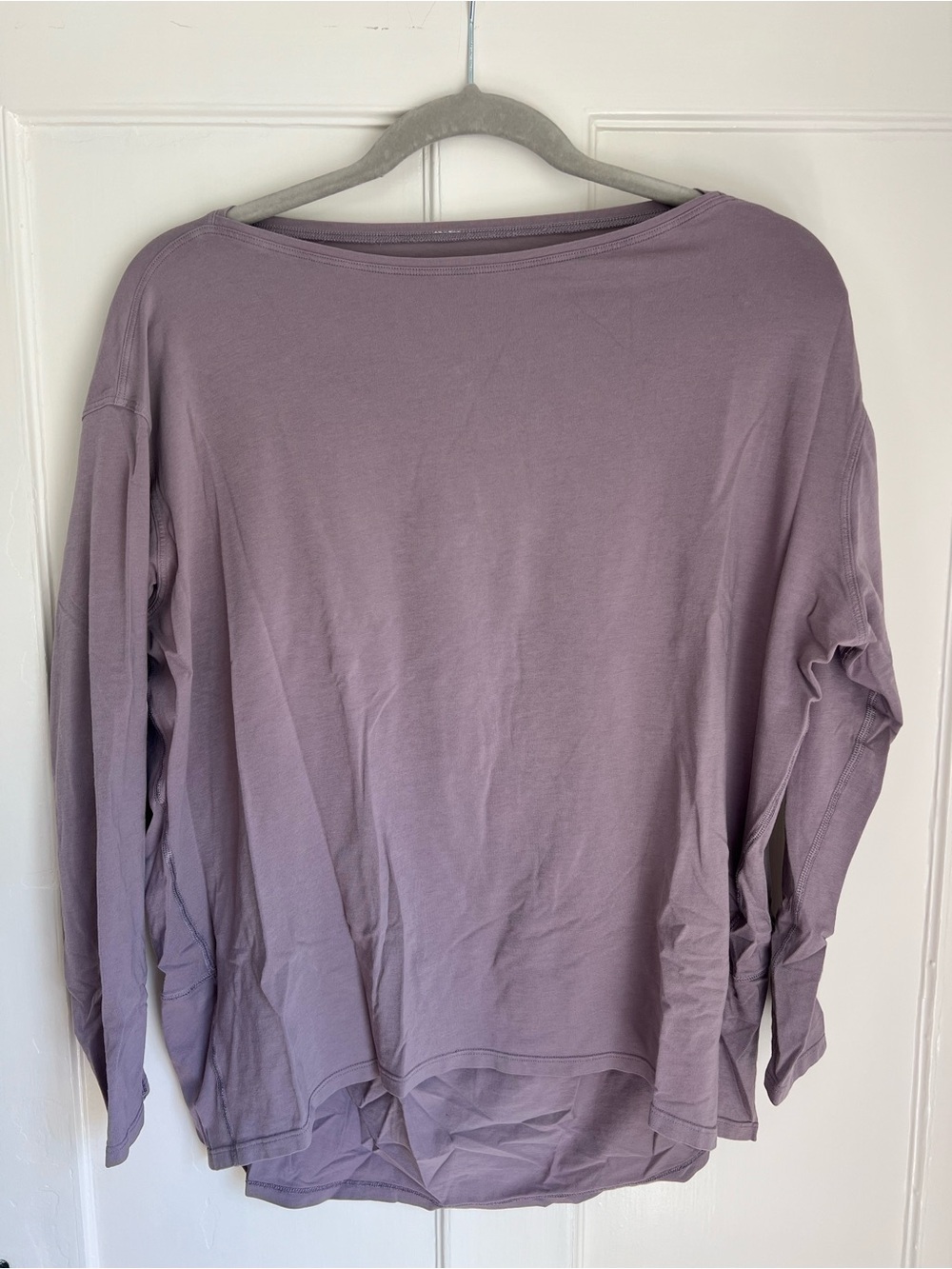 lululemon athletica back in action Lavender Long Sleeve Tee